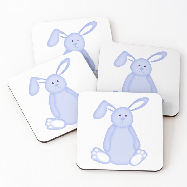 Item preview, Cute Blue Bunny Rabbit Easter Gift Boy Nursery Art designed and sold by CheriesArt.