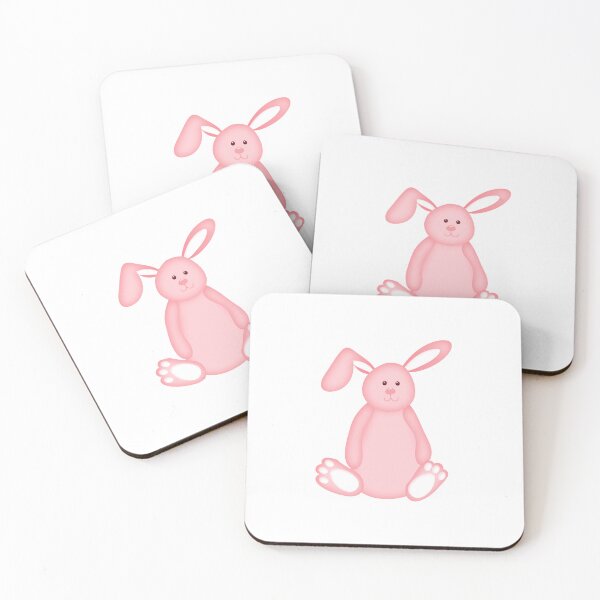 Item preview, Cute Pink Bunny Rabbit Easter Gift Girl Nursery Art designed and sold by CheriesArt.