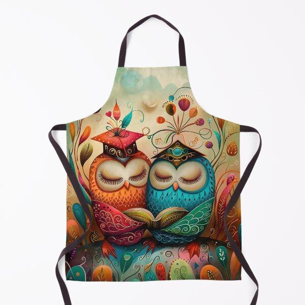 Item preview, Literary Owls: A Whimsical Chapter in Naif Nature Art designed and sold by Moisky Art.