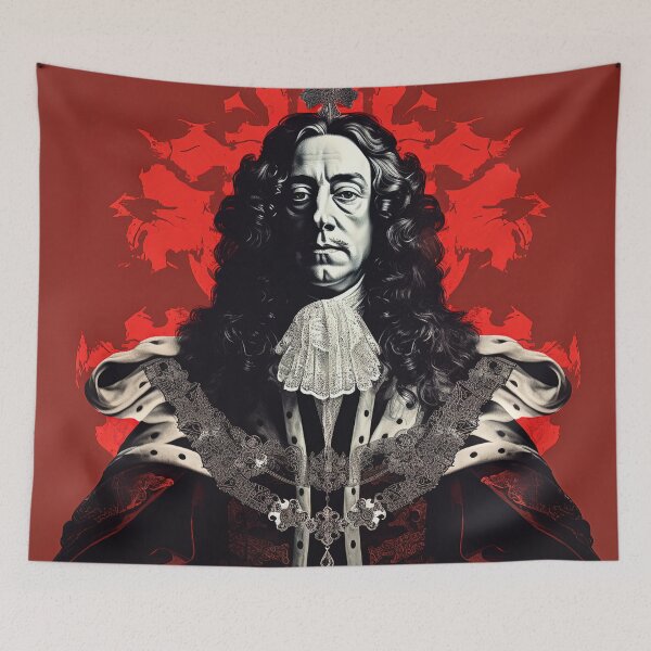 Item preview, King William III | Red minimalism designed and sold by ComicsFactory.