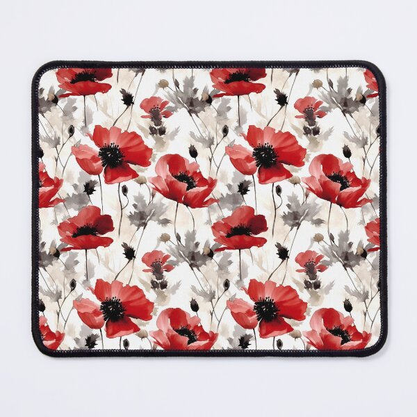 Item preview, Red poppy Seamless Pattern Design 2 designed and sold by thesighshop.
