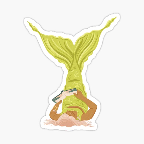 Mermaid Reading Sticker