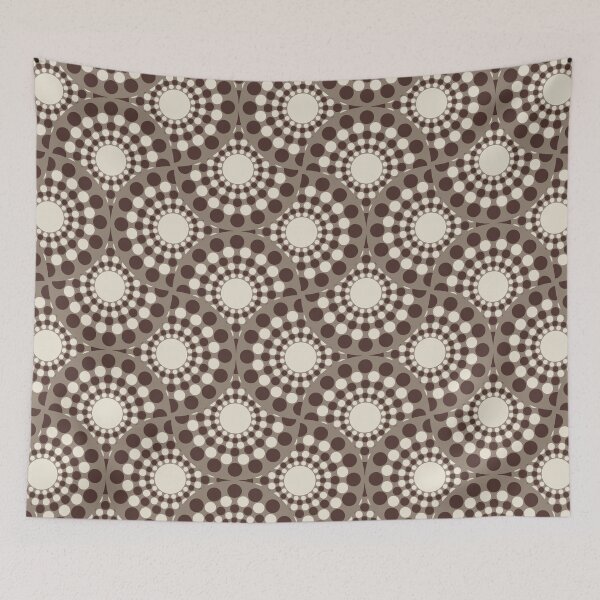 Item preview, Chocolate Drops Night Swim and Molasses Dot Mandala Fans designed and sold by Triplicate Limited.