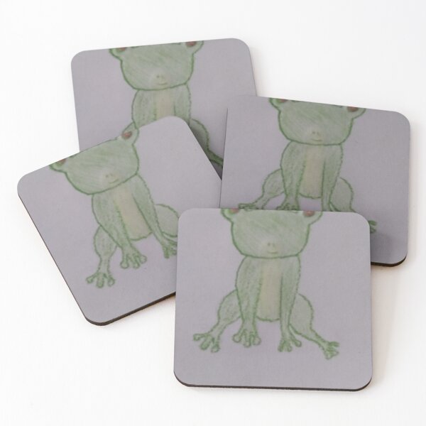 Item preview, Cute sitting frog with brown eyes designed and sold by SaoirseSticker.