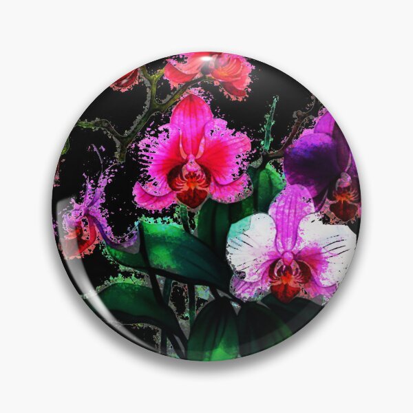 Item preview,  The Flowers Orchids Black designed and sold by Helios Be. Lavsh.