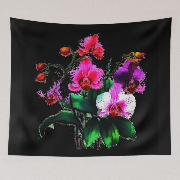 Item preview,  The Flowers Orchids Black designed and sold by Helios Be. Lavsh.