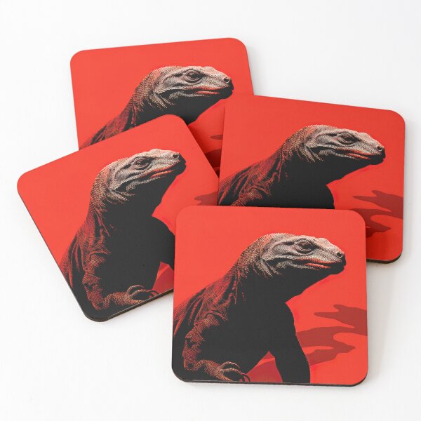 Item preview, Komodo dragon | Red minimalism designed and sold by ComicsFactory.