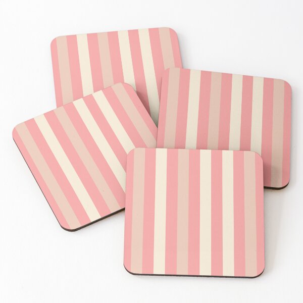 Item preview, Dark blush pink striped and ivory stripes pattern designed and sold by patterncrow.