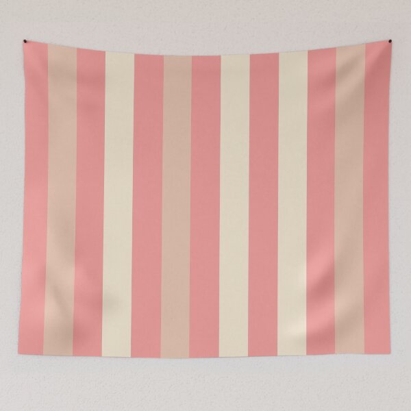 Item preview, Dark blush pink striped and ivory stripes pattern designed and sold by patterncrow.