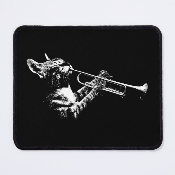 Item preview, Cat Playing Trumpet Funny Cat Jazz Trumpet Player designed and sold by wowwowmeow.