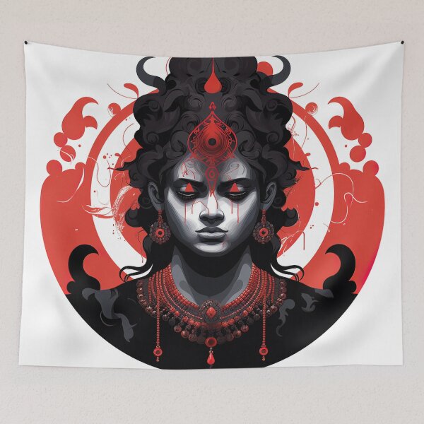 Item preview, Krishna | Red minimalism designed and sold by ComicsFactory.