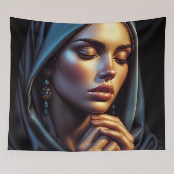 Item preview, Contemplative Grace: A Portrait in Shadow and Light designed and sold by Vitalka-uk.