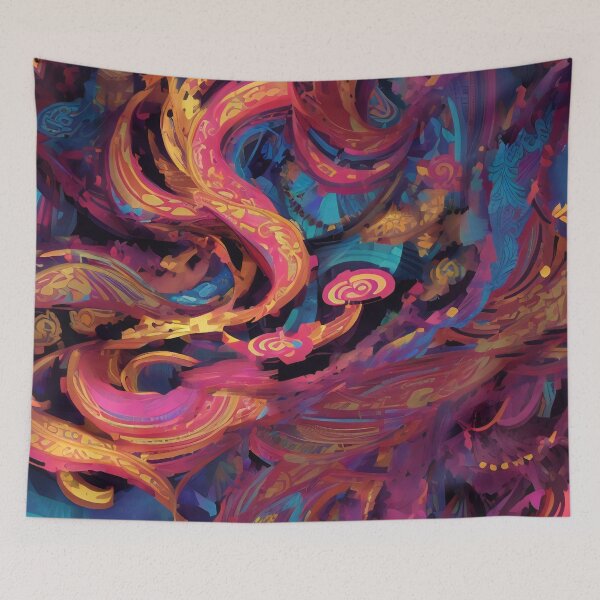 Item preview, Whirlwind of Hues: Abstract Swirls and Vivid Patterns designed and sold by ArtComixHaven.