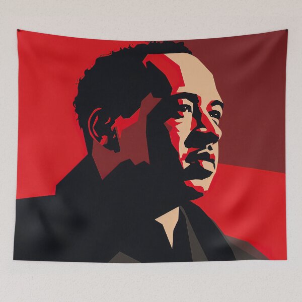 Item preview, Langston Hughes | Red minimalism designed and sold by ComicsFactory.