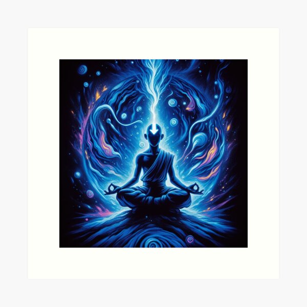 Item preview, Avatar Aang Avatar State | Blacklight Merch designed and sold by Sam.Design.Studios.