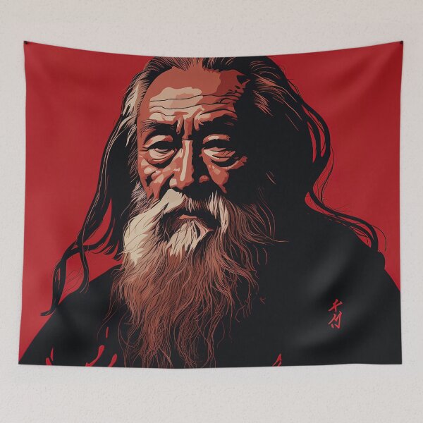 Item preview, Laozi | Red minimalism designed and sold by ComicsFactory.