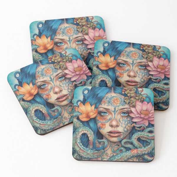 Item preview, Tattooed Blue Eyed Princess of Octopuses designed and sold by Macypeti.