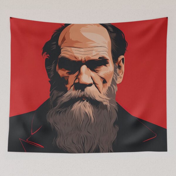 Item preview, Leo Tolstoy | Red minimalism designed and sold by ComicsFactory.