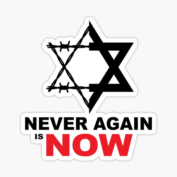 Item preview, Never Again is Now designed and sold by VeRedbubble.
