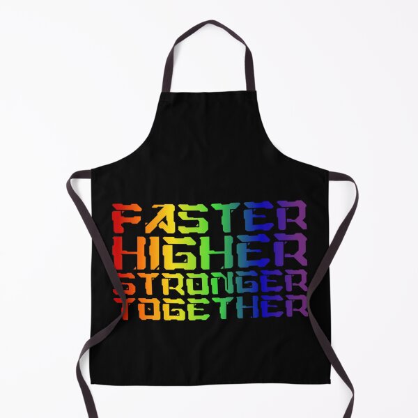 Item preview, Faster, Higher, Stronger Together Slogan LGBTQ+ T-Shirt, pride Tees, Rainbow Graphic T-Shirt, Positive Slogan tees, Sport Tees, LGBTQ Tees, designed and sold by PrideBeProud.