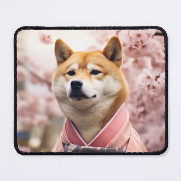 Item preview, Perro Shiba Inu en jardin japonés designed and sold by ThisWayUpAr.