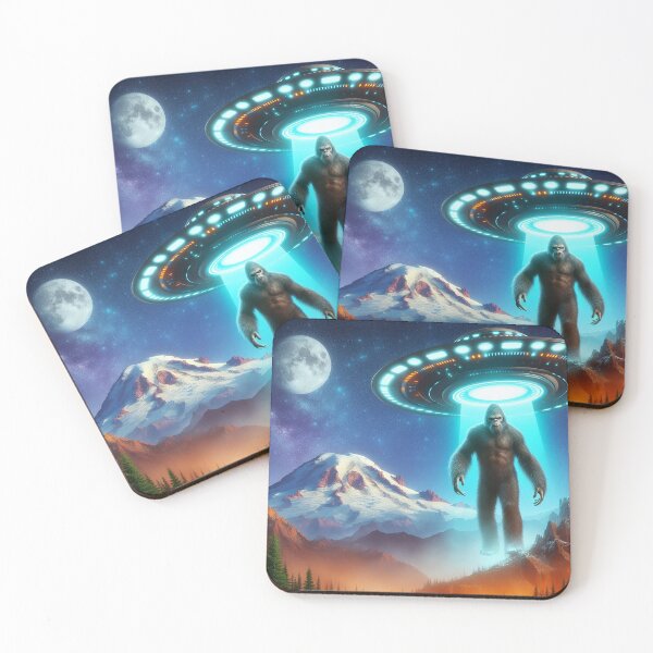 Item preview, Big Foot on Mountain Rainier being beamed up by UFO designed and sold by nurbsmon.