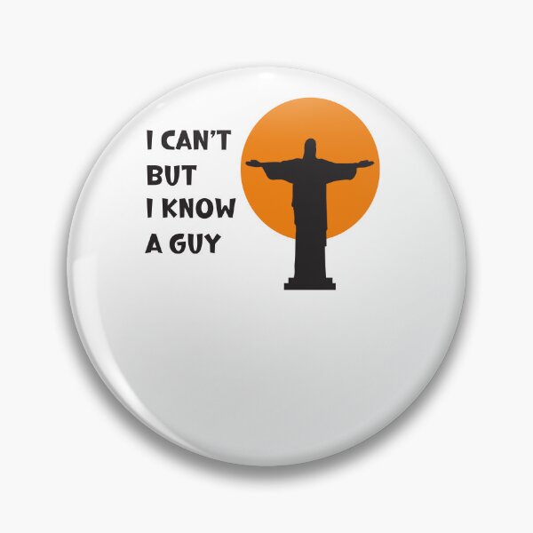Item preview, I Can't But I Know A Guy Jesus Cross Funny Christian T-Shirt designed and sold by BlueGoldArt.