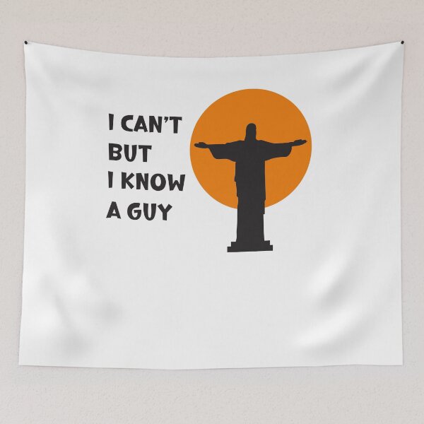 Item preview, I Can't But I Know A Guy Jesus Cross Funny Christian T-Shirt designed and sold by BlueGoldArt.