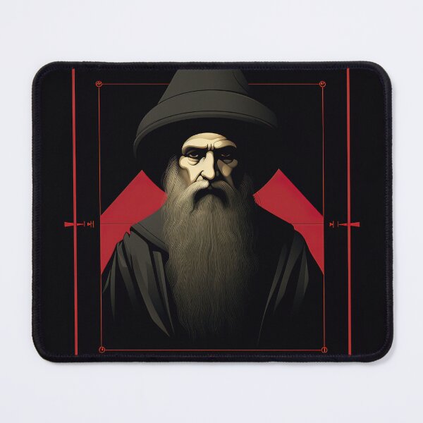 Item preview, Leonardo da Vinci | Red minimalism designed and sold by ComicsFactory.
