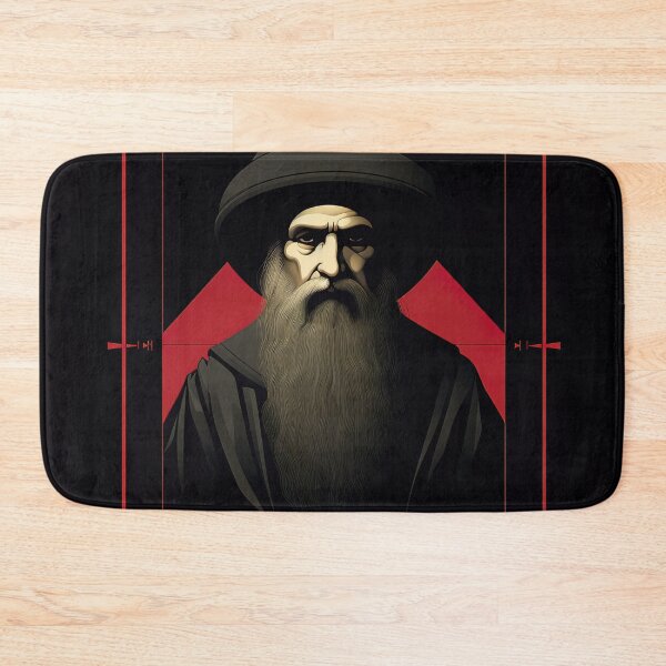 Item preview, Leonardo da Vinci | Red minimalism designed and sold by ComicsFactory.