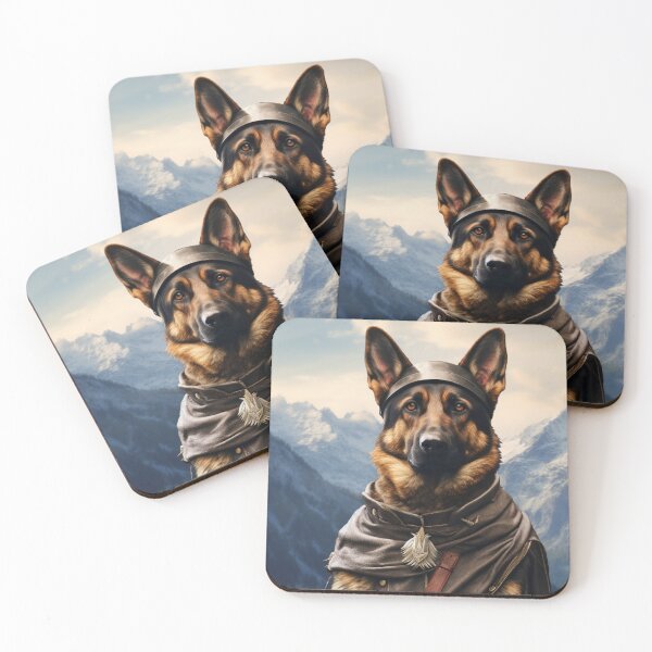 Item preview, German shepherd dog in the Alps designed and sold by ThisWayUpAr.