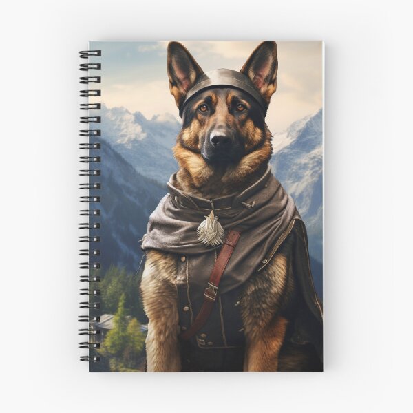 Item preview, German shepherd dog in the Alps designed and sold by ThisWayUpAr.