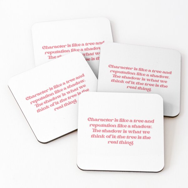 Item preview, Abraham Lincoln On Character, Quote Typography Cursive Pink designed and sold by WatermelonPink.