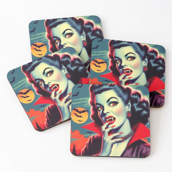 Aperçu de l'œuvre Femme vampire vintage créée et vendue par PulpVintage.