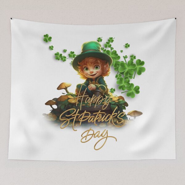 Item preview, Happy Saint Patricks Day, Leprechauns, Toad Stools & Clovers designed and sold by PomskysRus.