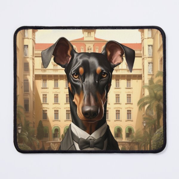 Item preview, Perro doberman en una plaza italiana designed and sold by ThisWayUpAr.