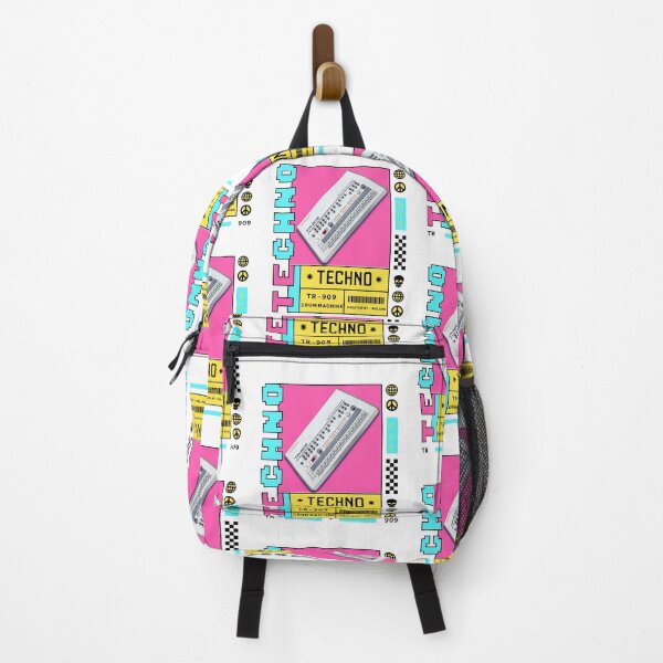 Item preview, TECHNO - TR 909 Drum Machine (Black/Pink/Blue) designed and sold by Discothreadz.