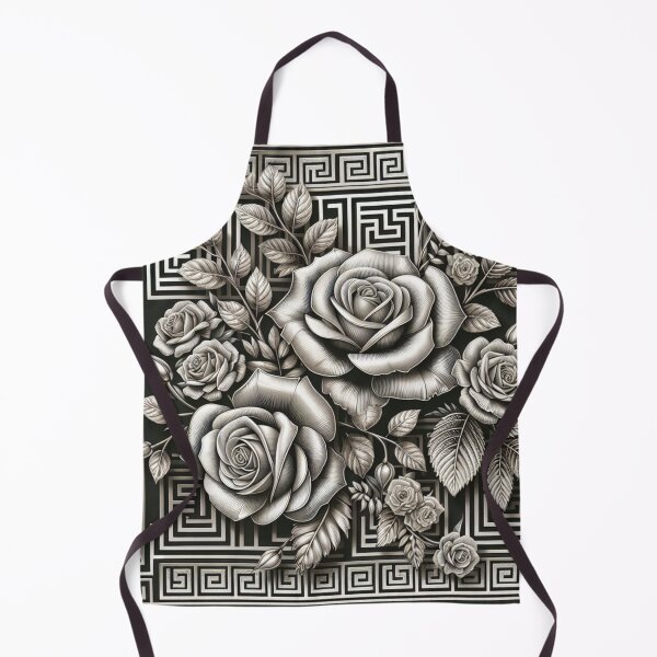 Item preview, Silver Greek Key Roses designed and sold by DesignsByPrnces.