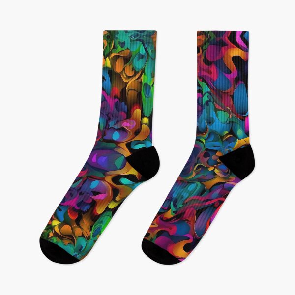 Item preview, Psychedelic Serenity Luminous Echoes of Abstract Forms designed and sold by ArtComixHaven.