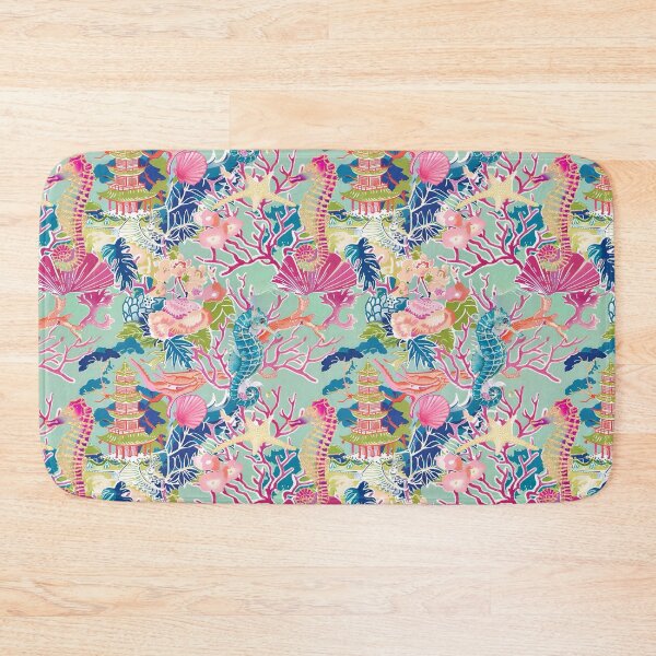 Item preview, Chinoiserie Acquarius in sage and pink designed and sold by SophieClimaArt.