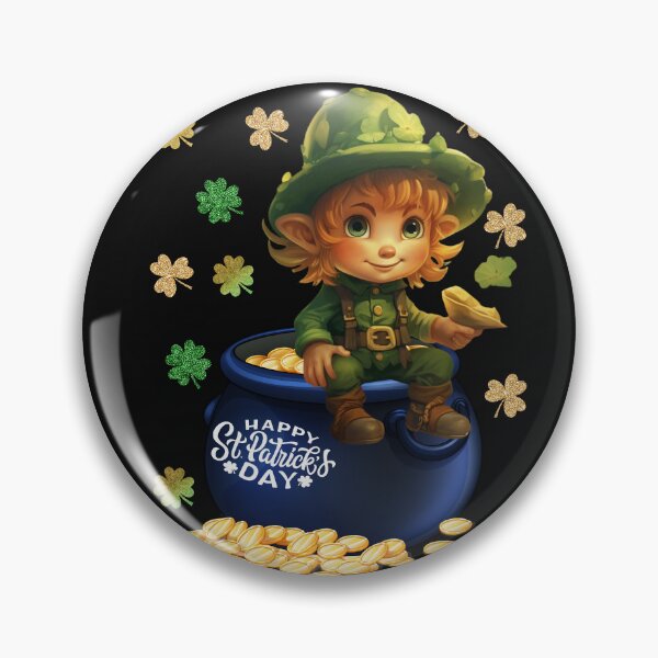 Item preview, Pot Of Gold, Leprechaun, Shamrocks, Happy St. Patricks Day designed and sold by PomskysRus.