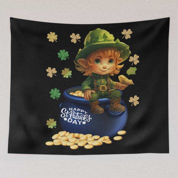 Item preview, Pot Of Gold, Leprechaun, Shamrocks, Happy St. Patricks Day  designed and sold by PomskysRus.