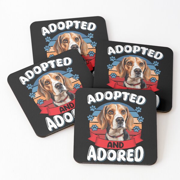 Item preview, Beagle Pet Dog Owner Art Design Adopted And Adored designed and sold by fantasticdesign.