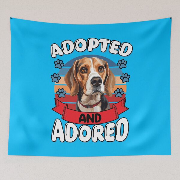 Item preview, Beagle Pet Dog Owner Art Design Adopted And Adored designed and sold by fantasticdesign.