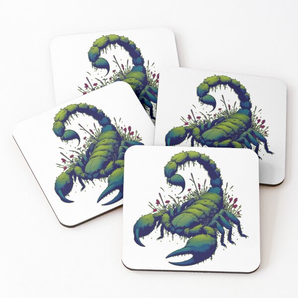 Item preview, Scorpion overgrown with moss, plants and flowers designed and sold by TomFrontierArt.