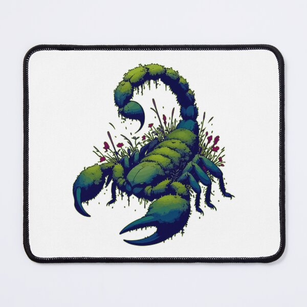 Item preview, Scorpion overgrown with moss, plants and flowers designed and sold by TomFrontierArt.