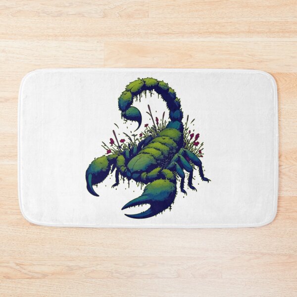 Item preview, Scorpion overgrown with moss, plants and flowers designed and sold by TomFrontierArt.