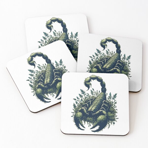 Item preview, Scorpion overgrown with moss, plants and flowers designed and sold by TomFrontierArt.