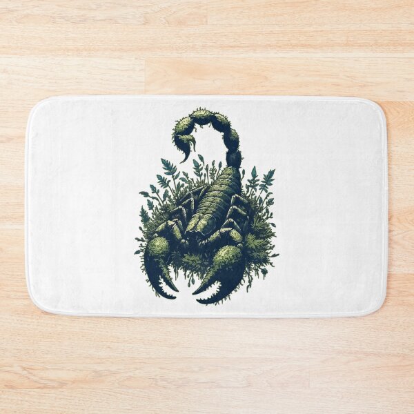 Item preview, Scorpion overgrown with moss, plants and flowers designed and sold by TomFrontierArt.