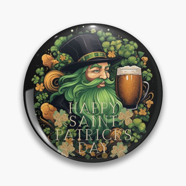 Item preview, Cheers, Happy Saint Patricks Day, Guiness, Gold Clovers designed and sold by PomskysRus.
